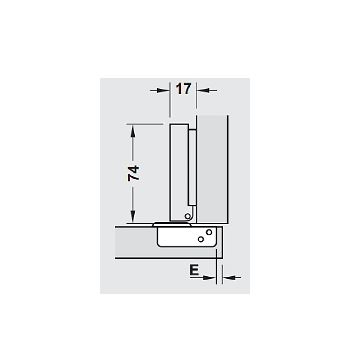 Bản lề Hafele Metalla SM 110° Inox đóng giảm chấn - Lắp trùm ngoài