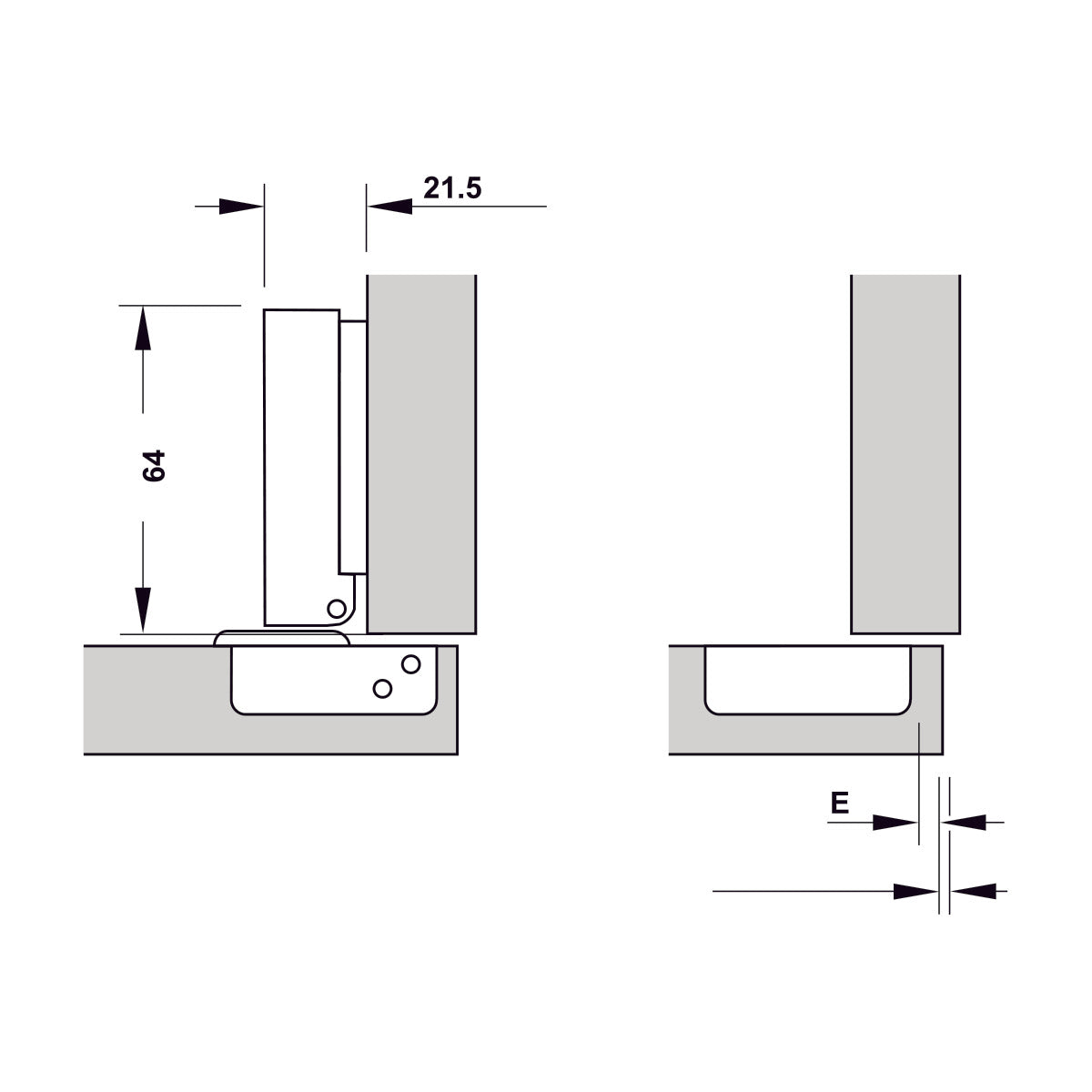 Bản lề Hafele DIY Inox 304 giảm chấn