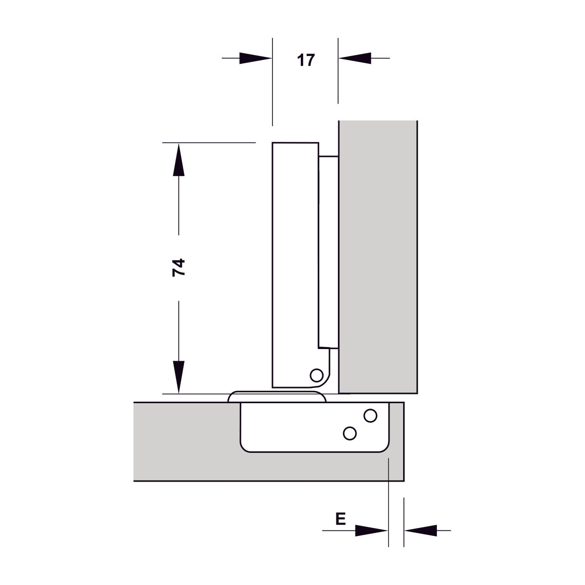 Bản lề Hafele DIY Inox 304 giảm chấn