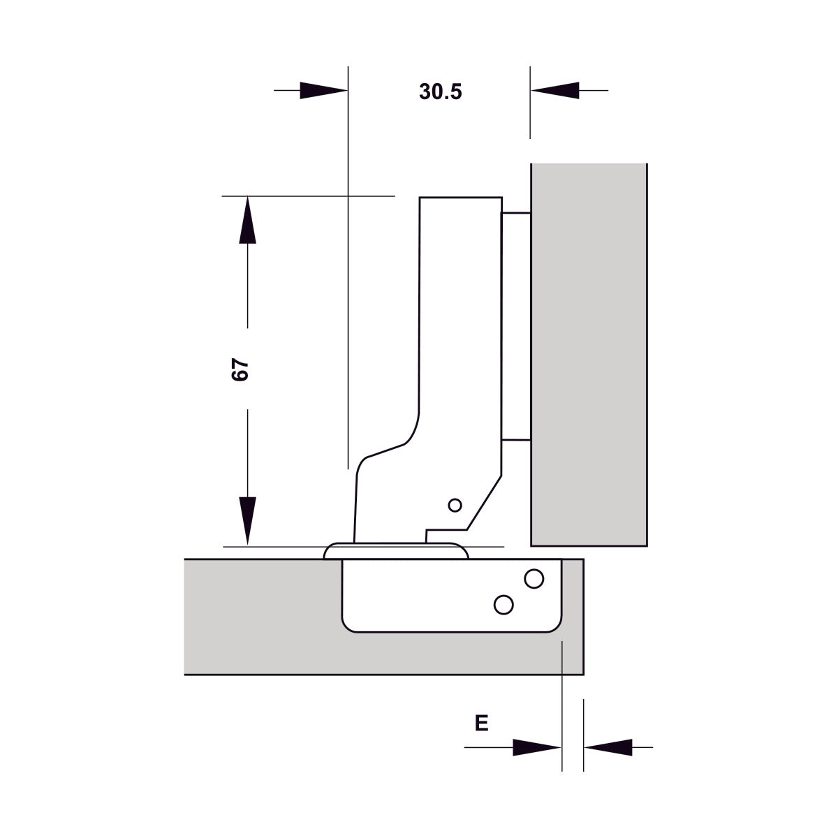 Bản lề Hafele DIY Inox 304 giảm chấn