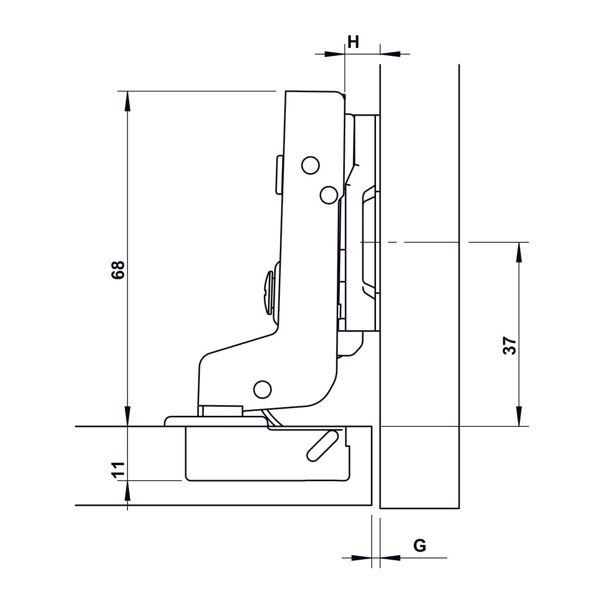Bản lề Hafele DIY Inox 304 giảm chấn