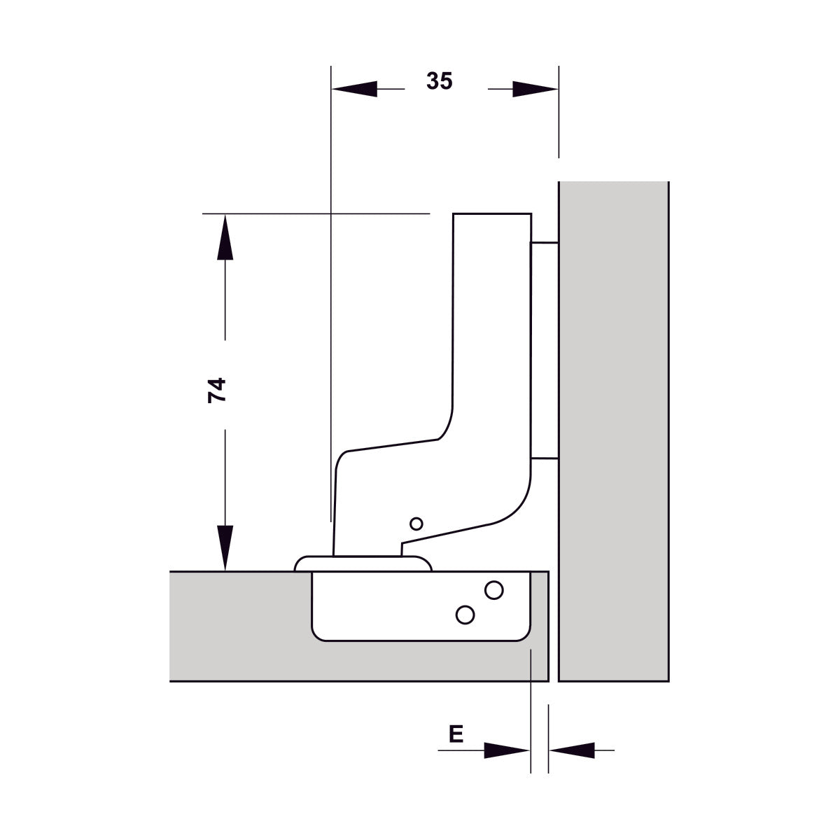 Bản lề Hafele DIY Inox 304 giảm chấn