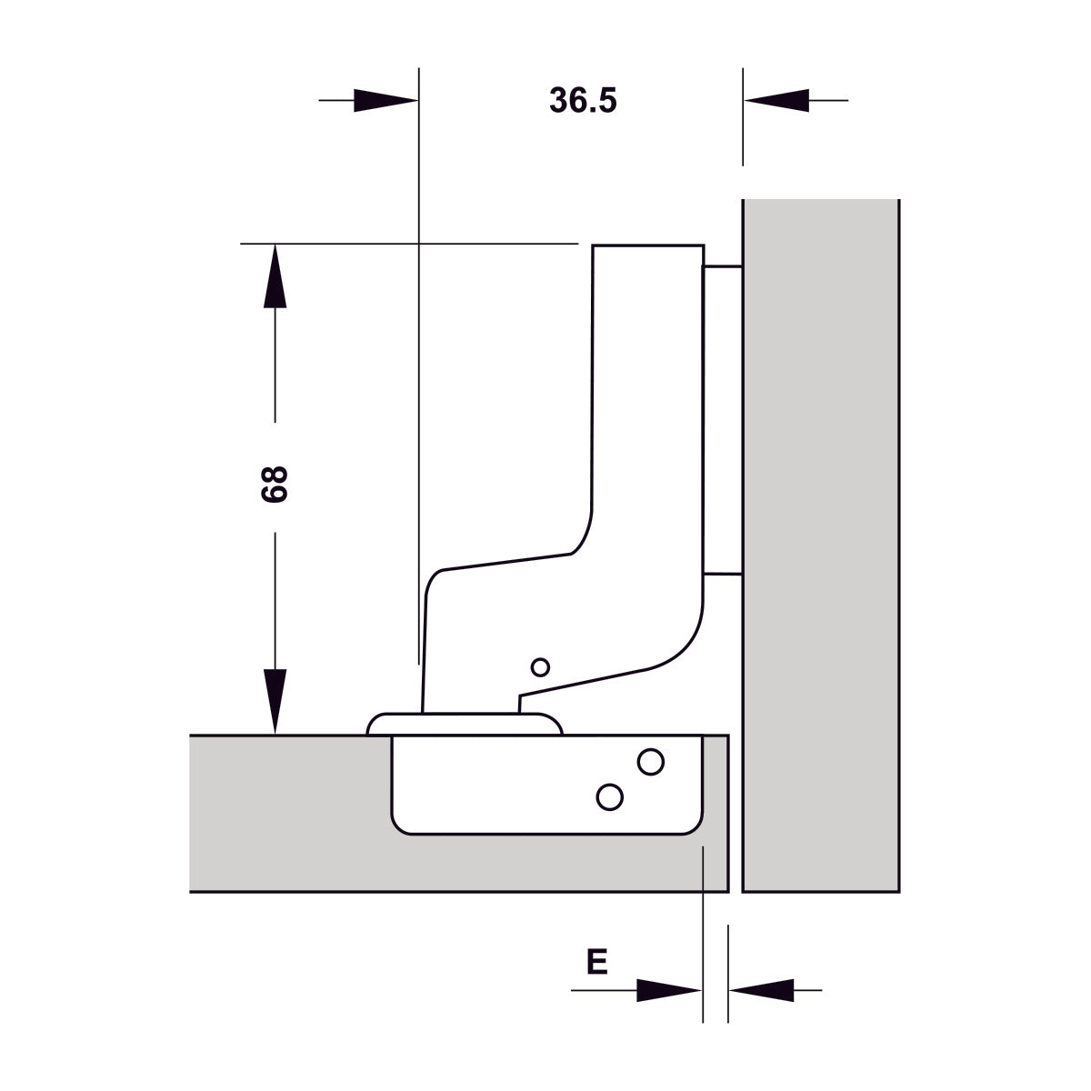 Bản lề Hafele DIY Inox 304 giảm chấn