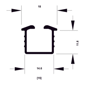 Ray trượt - Phụ kiện cho cửa trượt Hafele SLIDO F-LINE18 50A