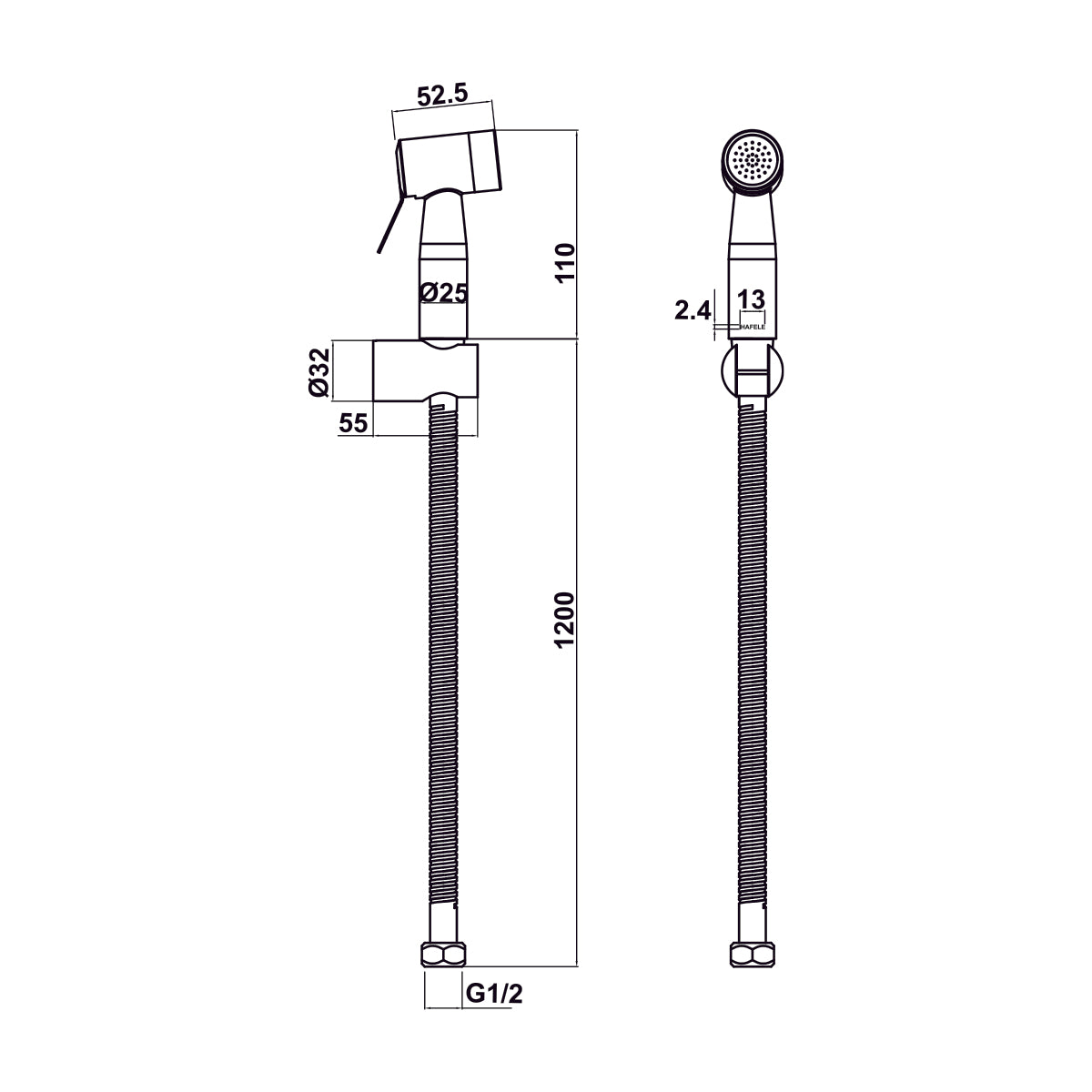 Vòi xịt vệ sinh 2 chức năng DIY