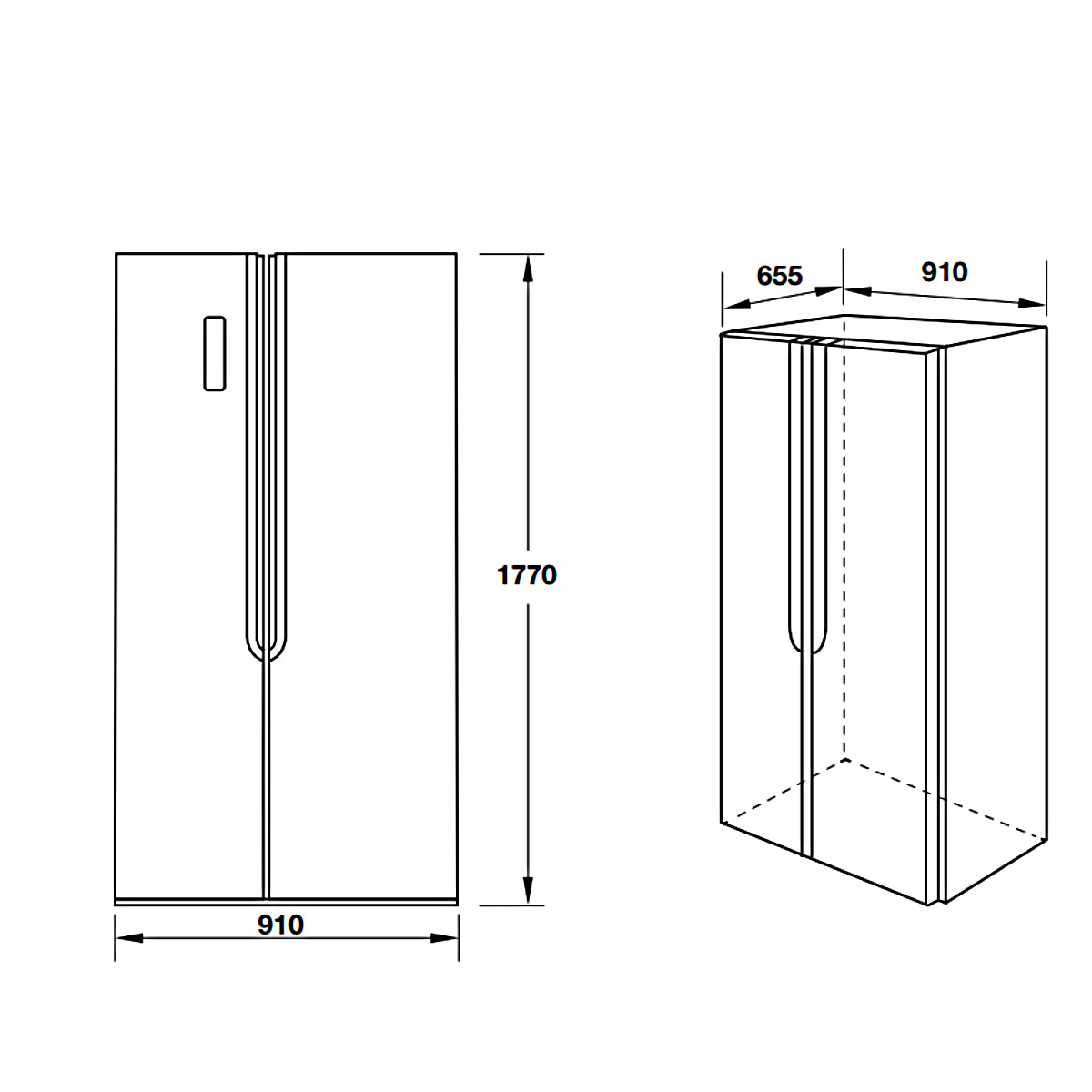 Tủ Lạnh SBS Hafele HF-SB5321FB