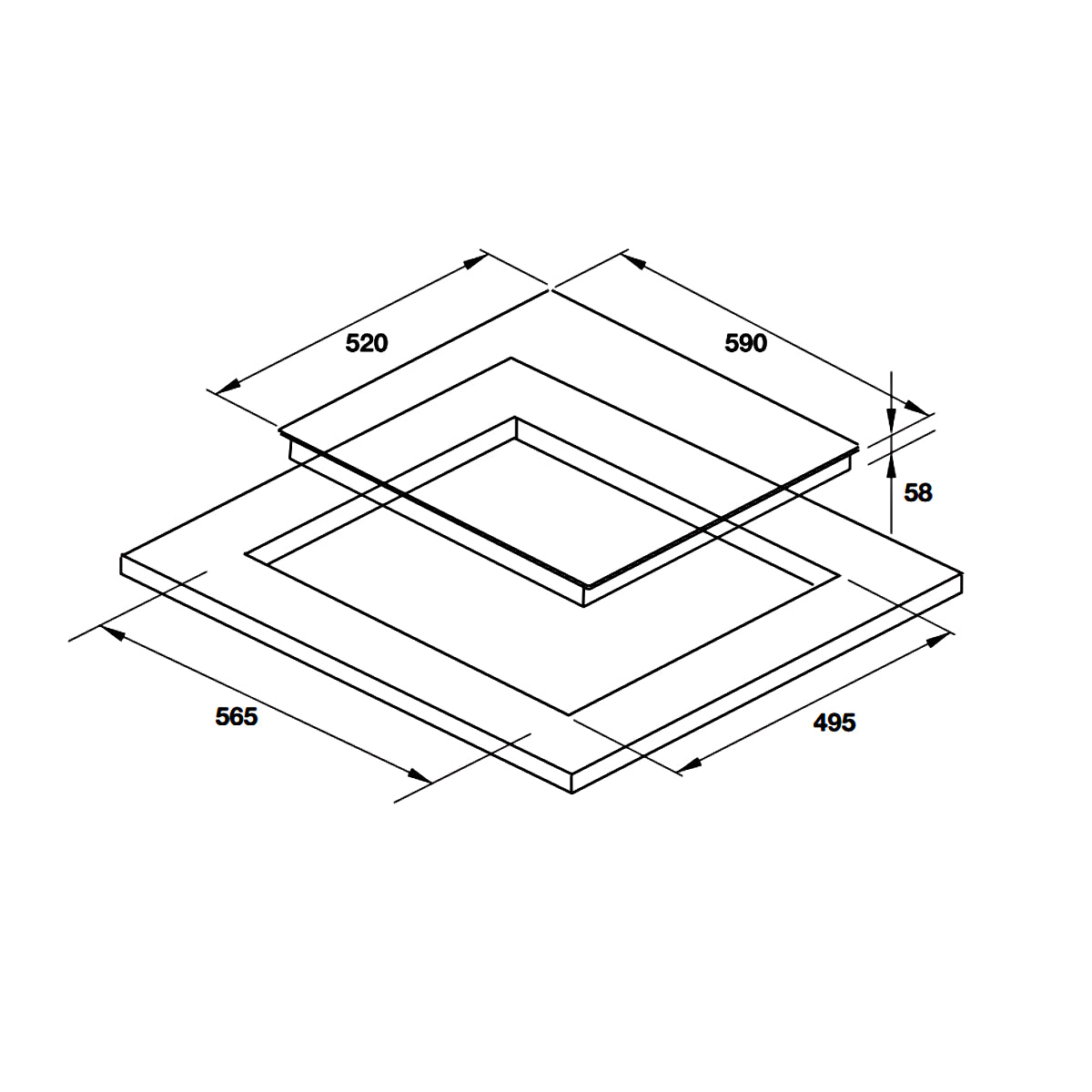 Bếp từ 3 vùng nấu Hafele HC-I603B