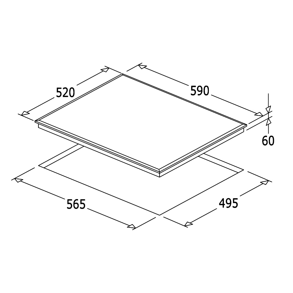 Bếp từ 3 vùng nấu Hafele HC-I6037B