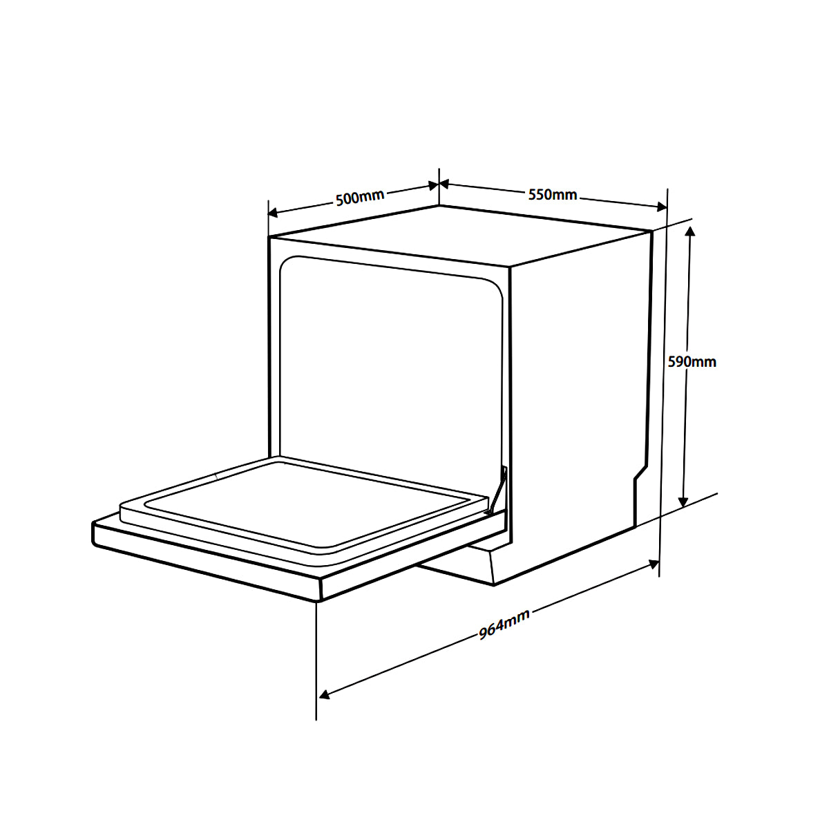 Máy rửa chén để bàn Hafele HDW-T5551B