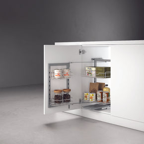 Rổ tủ đồ khô cánh mở xoay 2 tầng Hafele - DOLCE