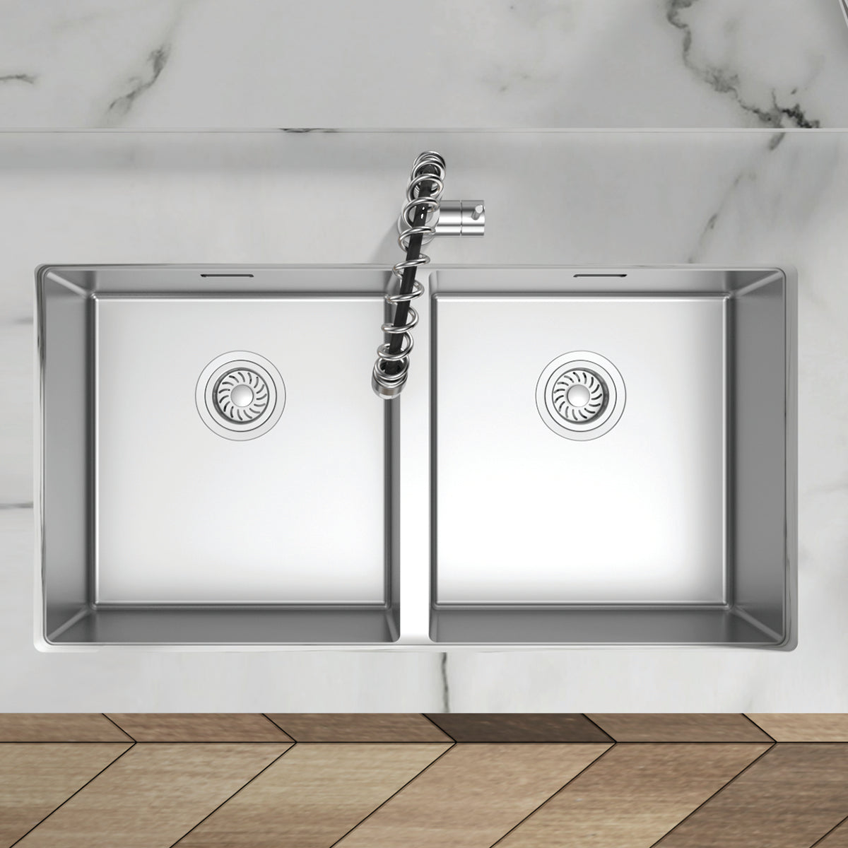 Chậu bếp Inox Hafele Satin R10 HS24-SSN2S-870