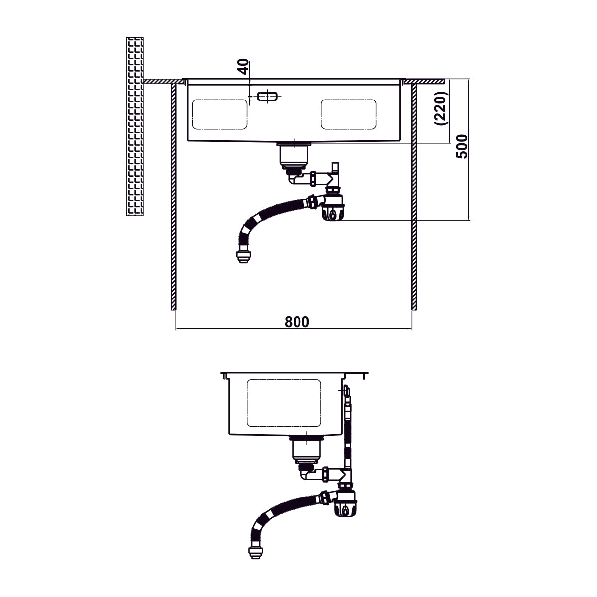 Chậu bếp Inox Hafele WS R10 HS25-SSN1S-7650