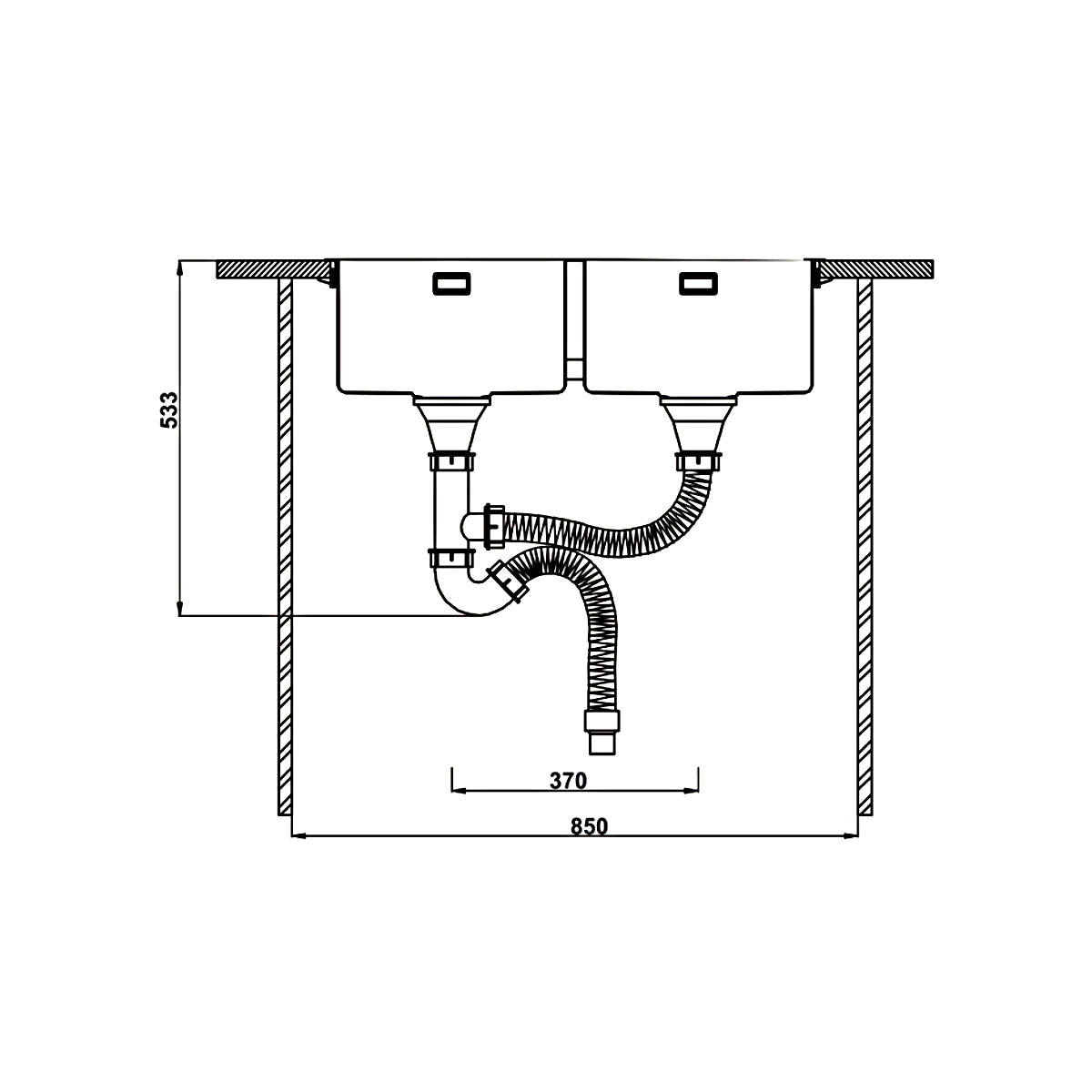 Chậu inox Hafele - HS22-SSN2S90P