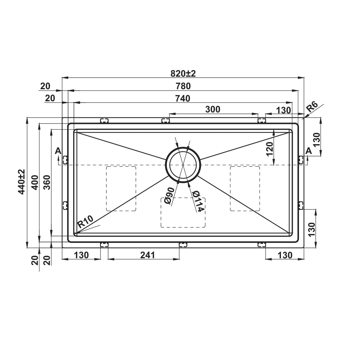 Chậu Inox Hafele - WS R10 HS25-SSN1S-8244