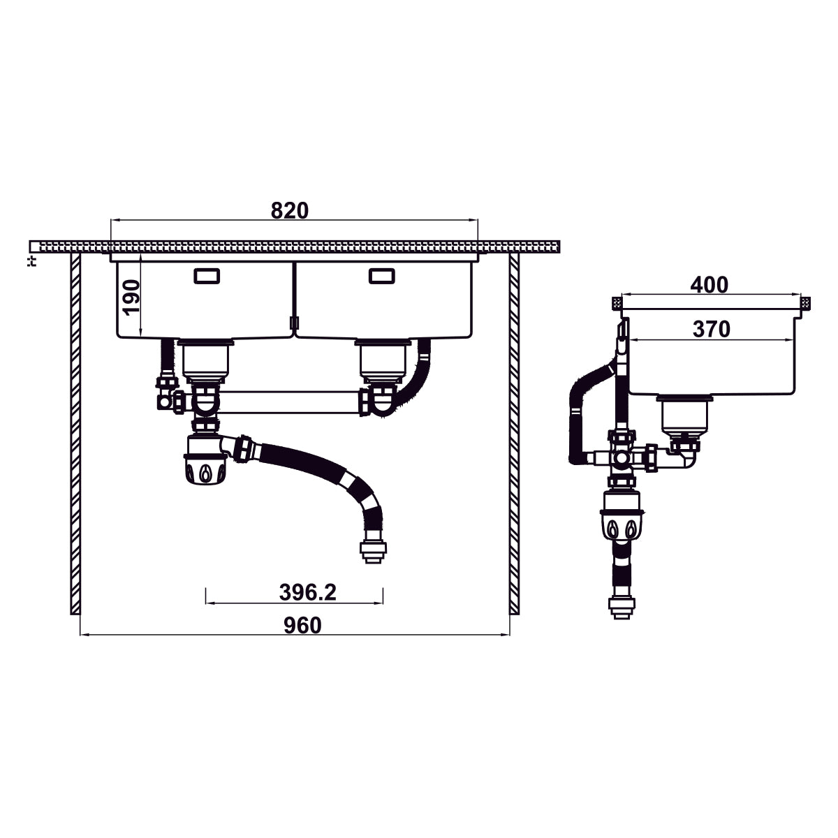 Chậu Inox Hafele - WS R10 HS25-SSN2S-8644