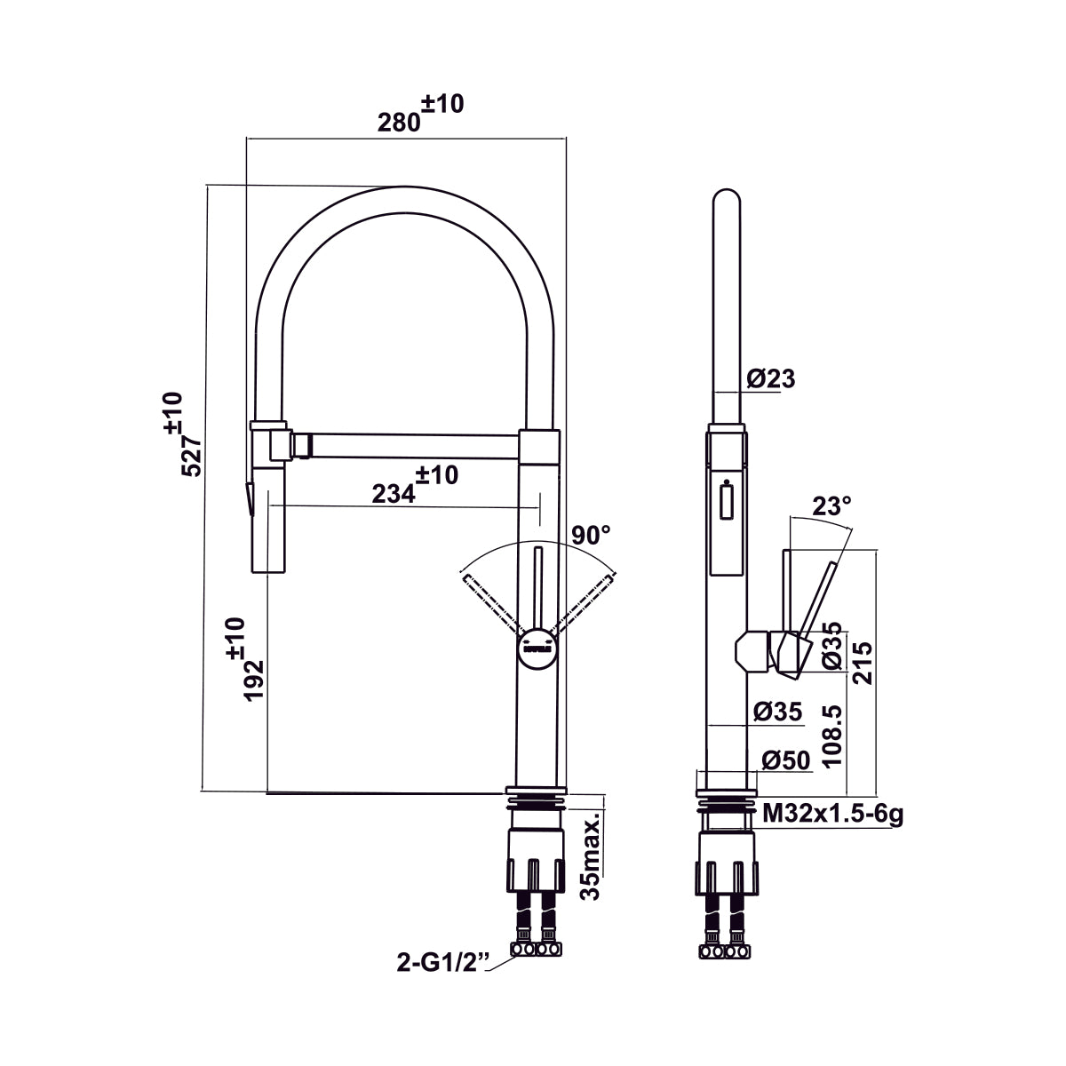 Vòi bếp Hafele HT24-SH1F527