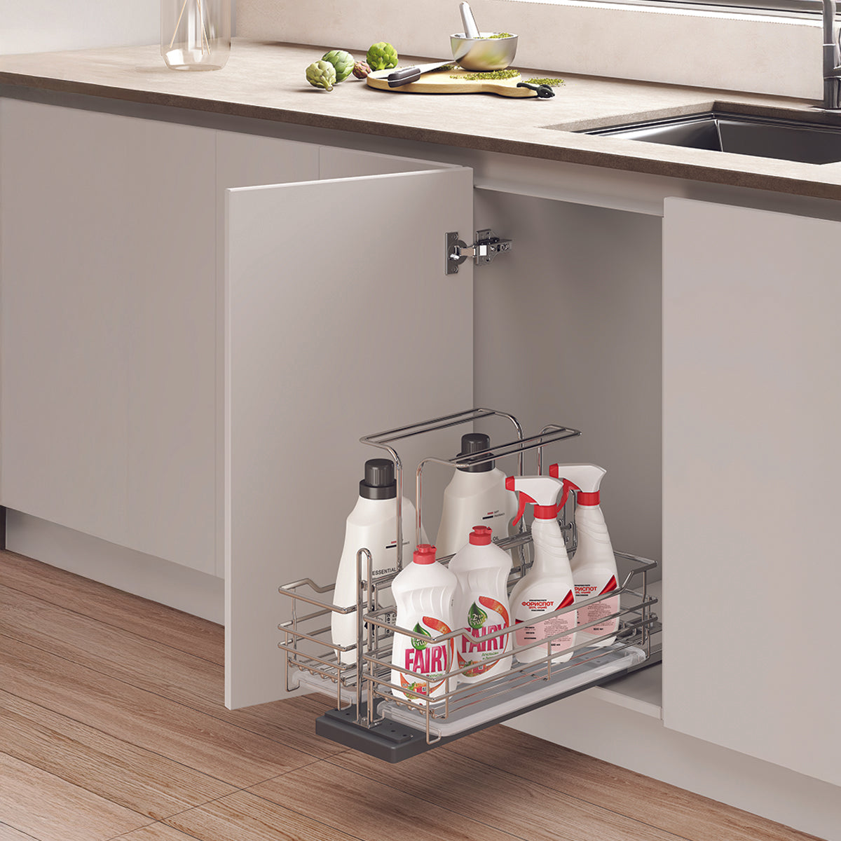 Rổ đựng dụng cụ vệ sinh Hafele - nan Ovan Inox 304