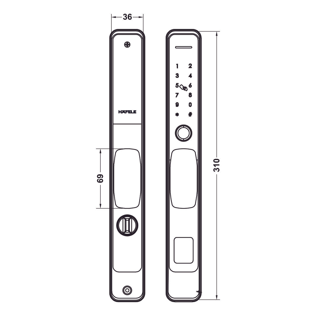 Khóa điện tử Hafele DL6600