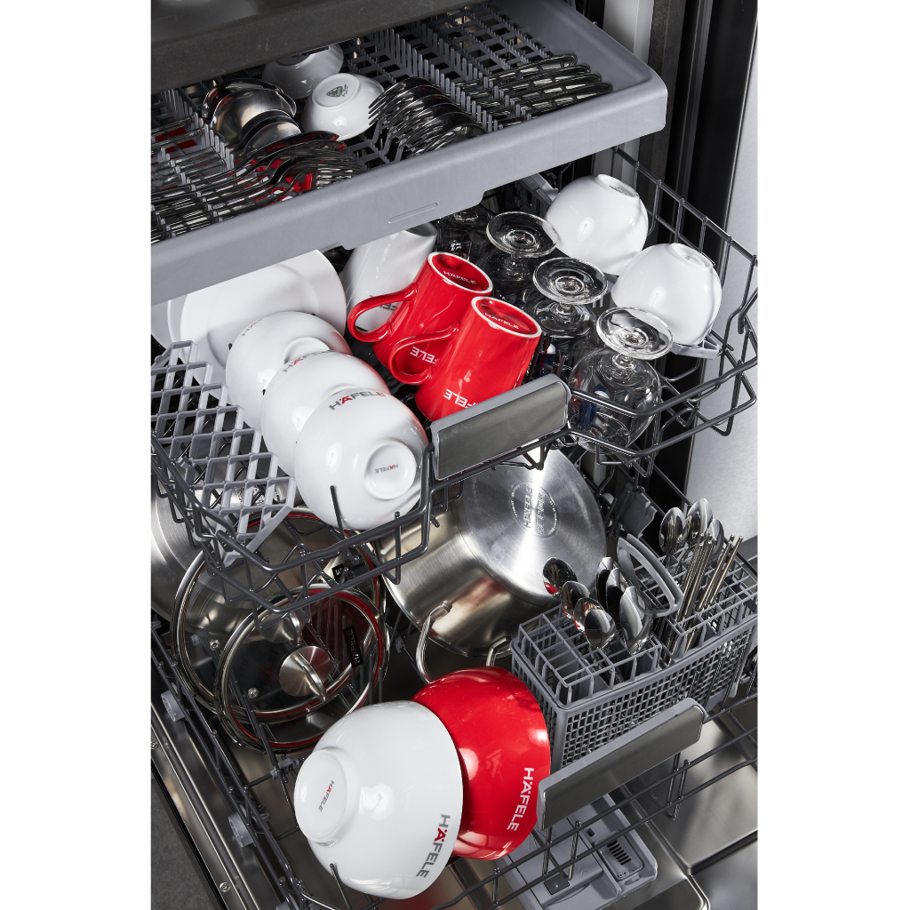 Máy rửa chén âm bán phần bề mặt thép không gỉ HDW-HI60C