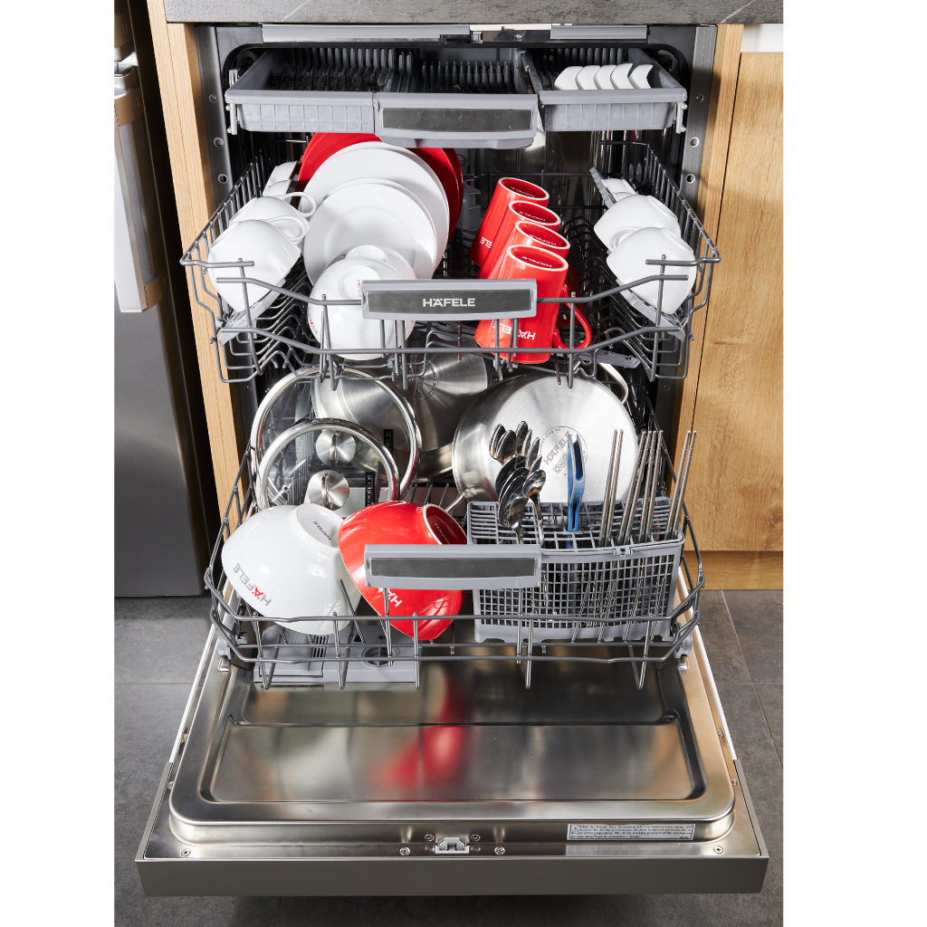 Máy rửa chén âm bán phần bề mặt thép không gỉ HDW-HI60C