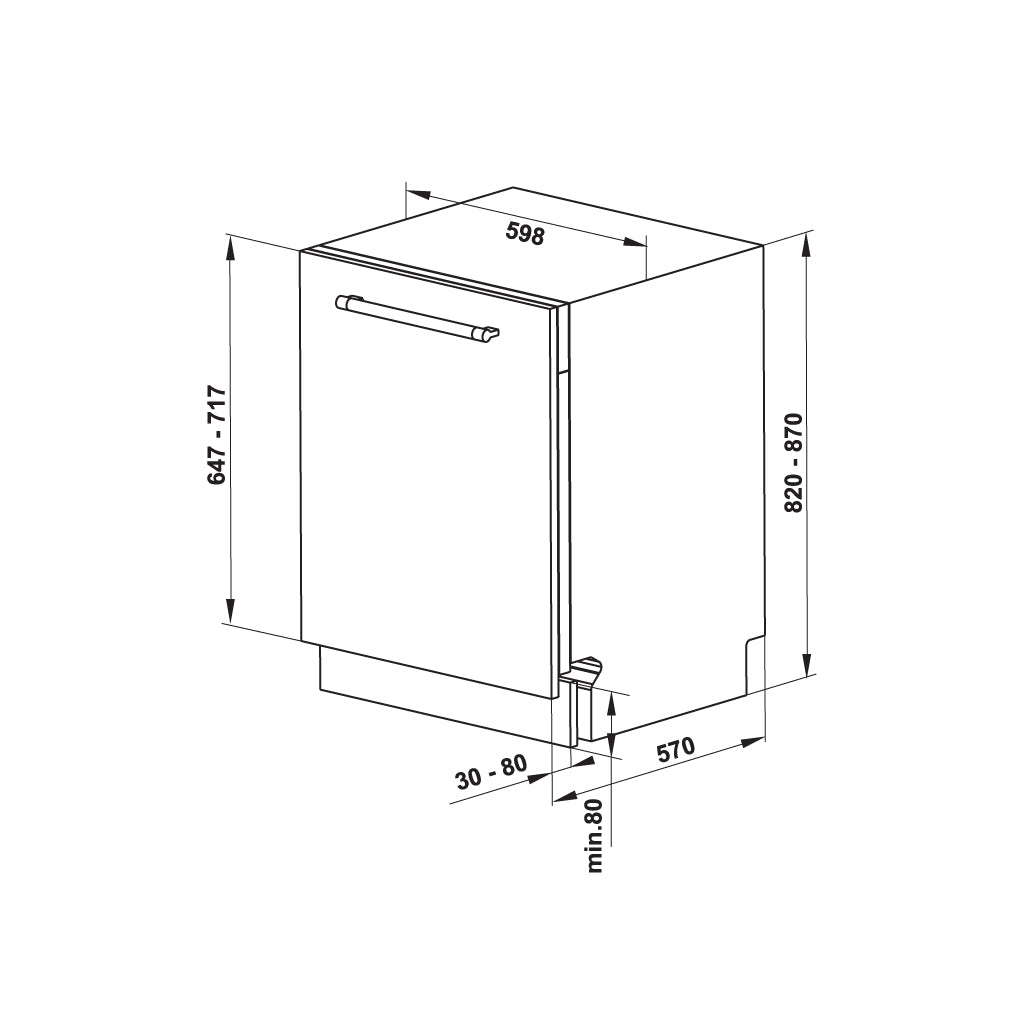 Máy rửa chén âm tủ toàn phần Hafele HDW-FI60D