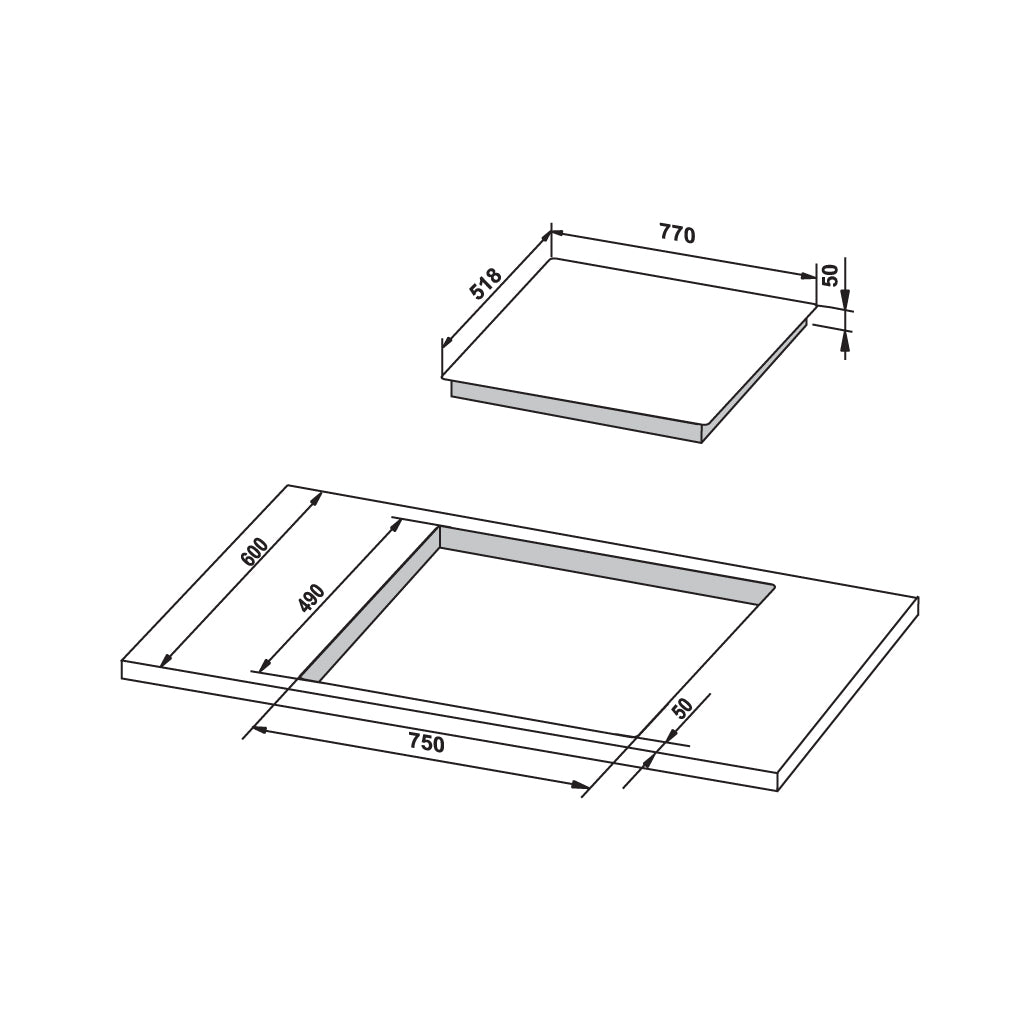 Bếp từ 3 vùng nấu Hafele HC-IS773EA