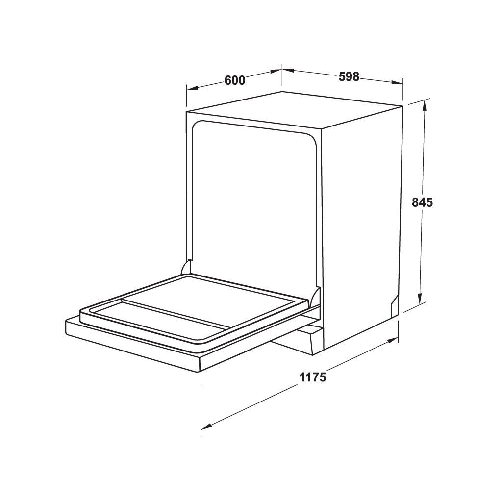 Máy rửa chén độc lập Hafele HDW-F60EB, Series 600
