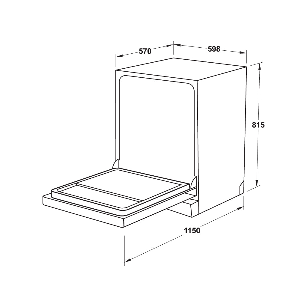 Máy rửa chén bán âm Hafele HDW-SI60AB, Series 600