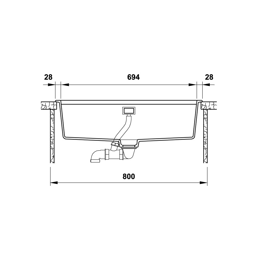 Chậu Granstone Hafele HS20-GEN1S80