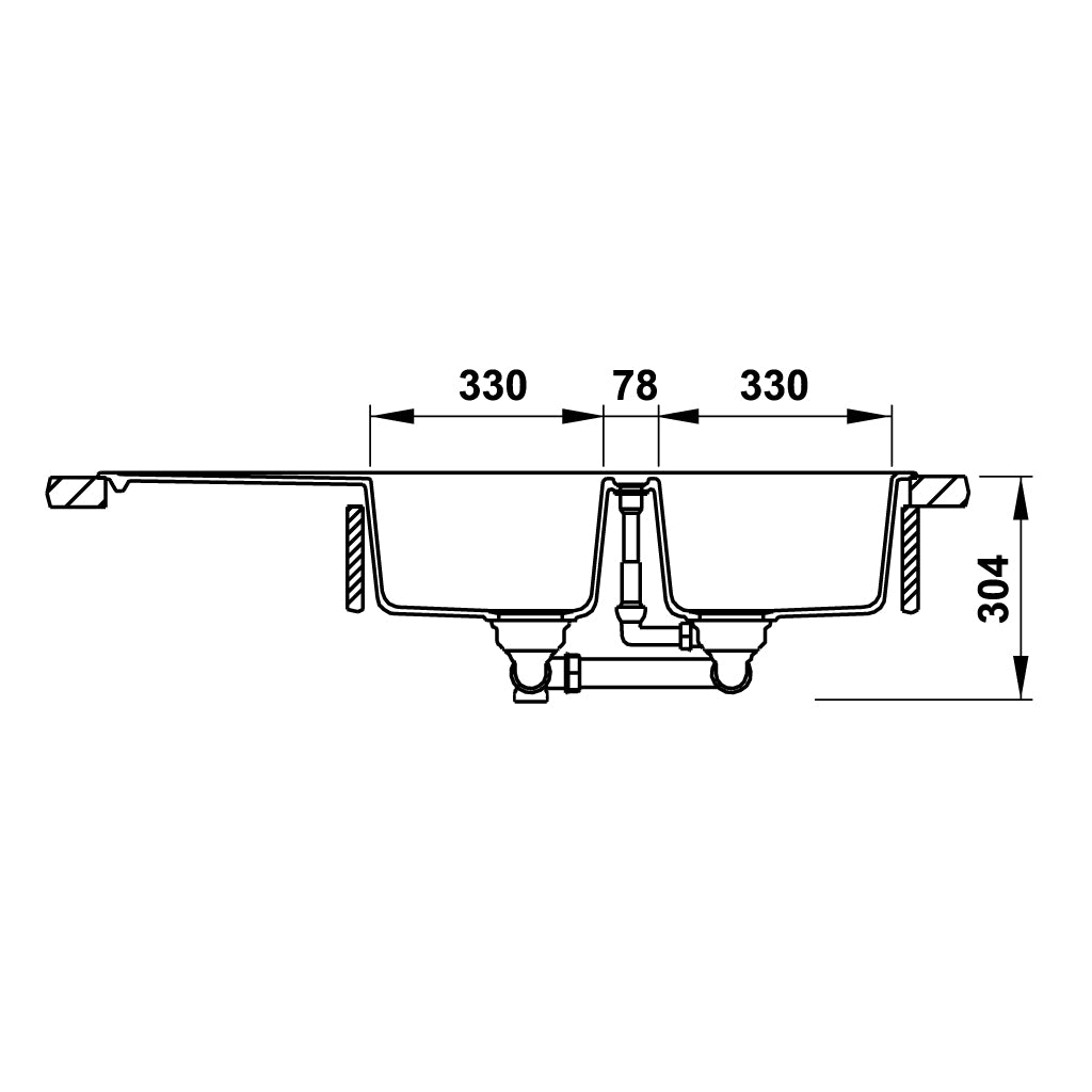 Chậu GRANSILK Hafele HS20-GKD2S80