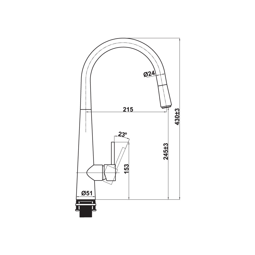Vòi bếp Hafele HT21-CH1P245