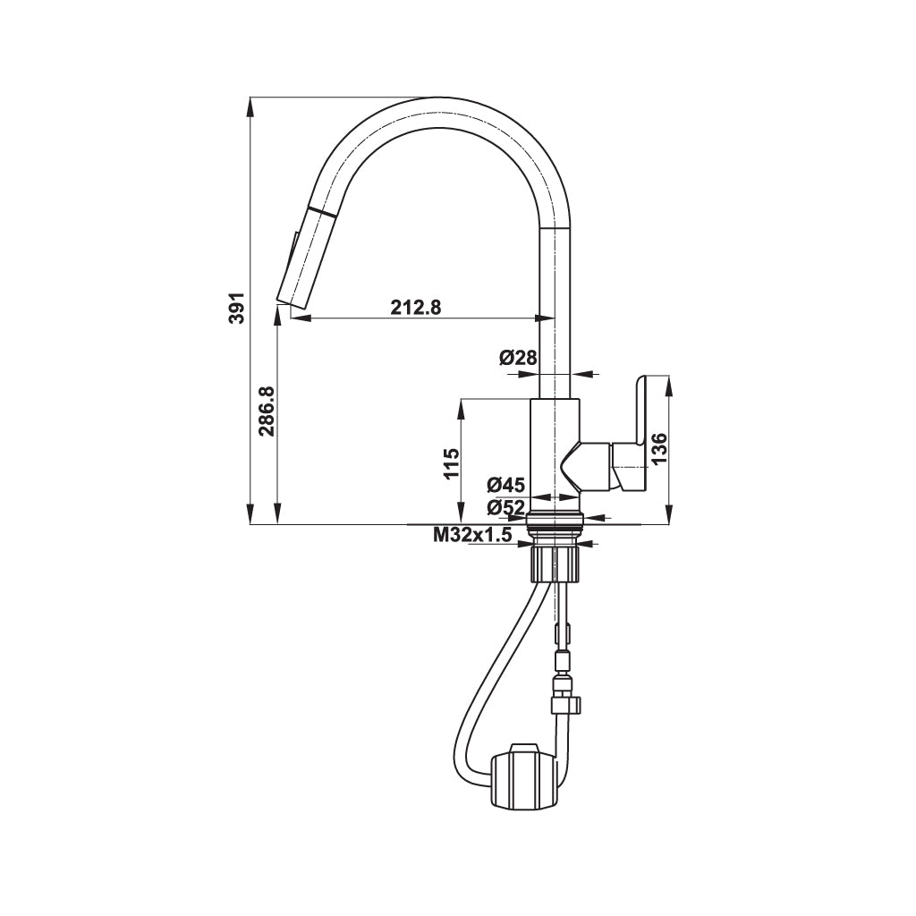 Vòi bếp Hafele HT21-CH1P287