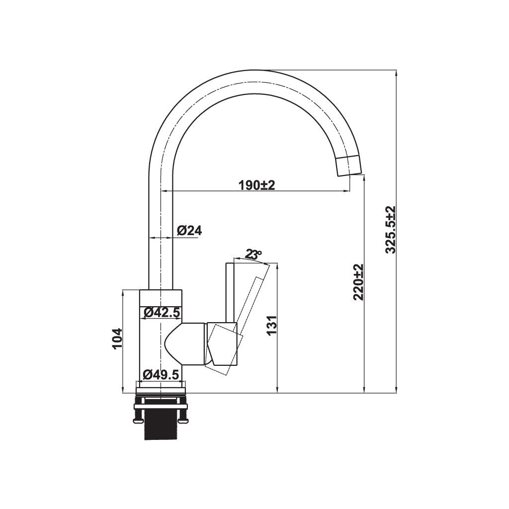 Vòi bếp Hafele HT21 - CH1F220C