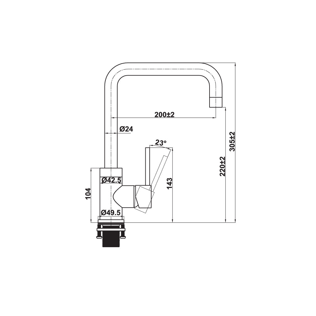 Vòi bếp Hafele HT21-CH1F220U