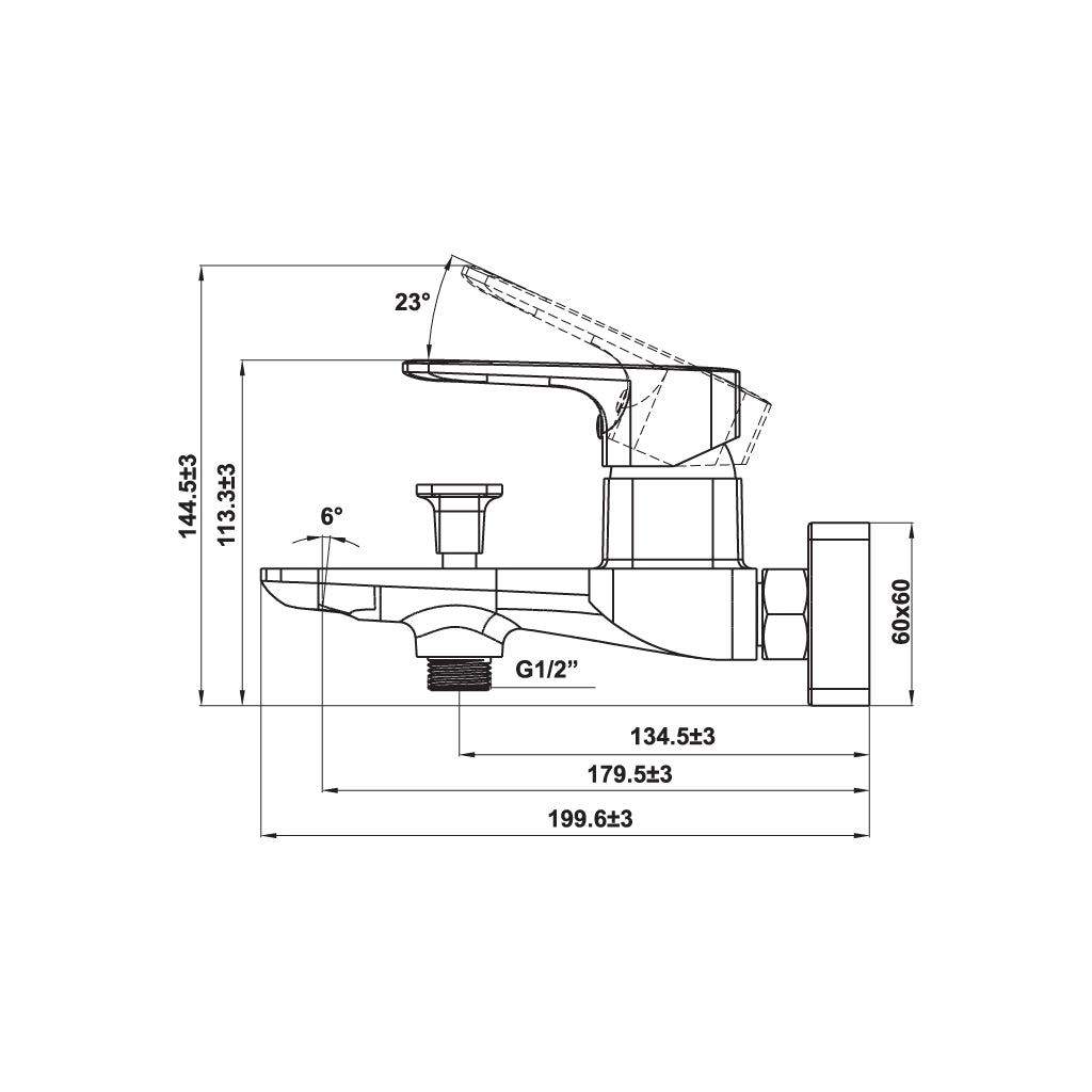 Bộ trộn Hafele nổi 2 đường nước Kobe đen