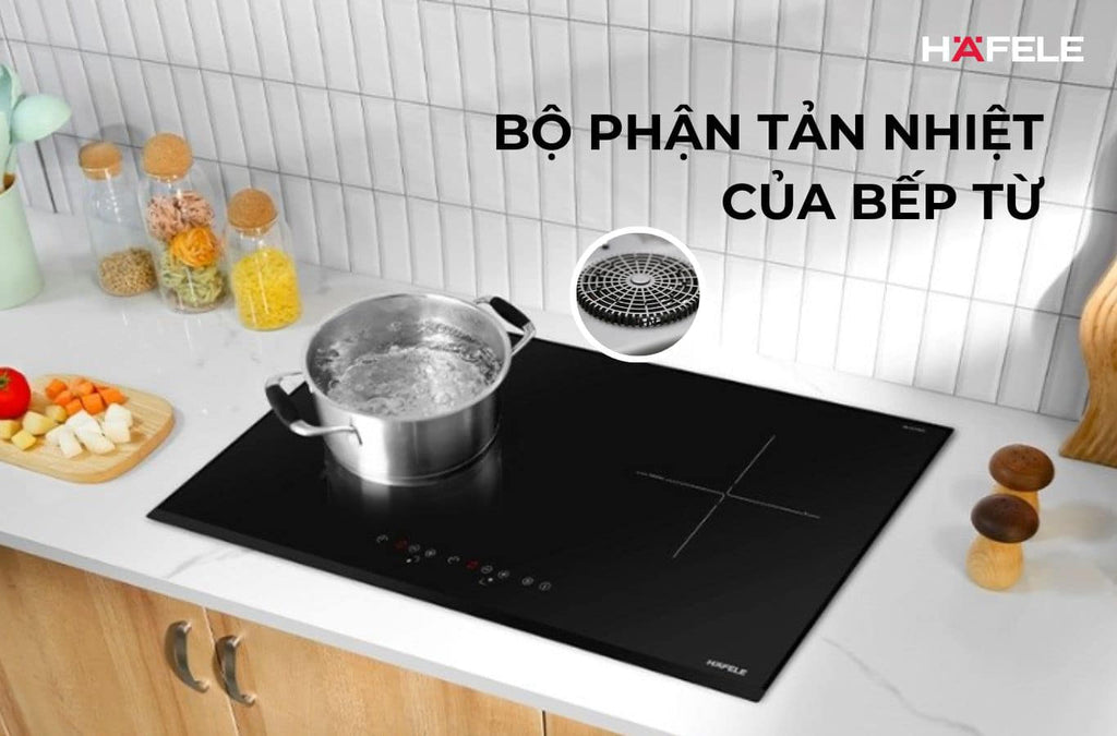 bộ phận tản nhiệt của bếp từ