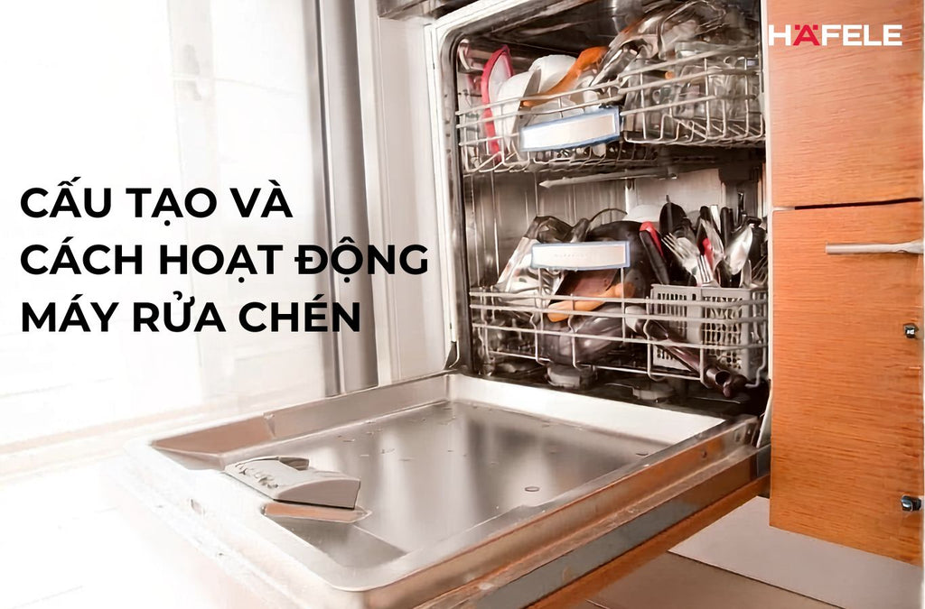 CẤU TẠO VÀ NGUYÊN LÝ HOẠT ĐỘNG CỦA MÁY RỬA CHÉN: CHỨC NĂNG TỪNG BỘ PHẬN