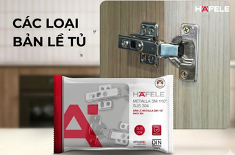 Các loại bản lề tủ phổ biến cho cửa gỗ, cửa khung nhôm