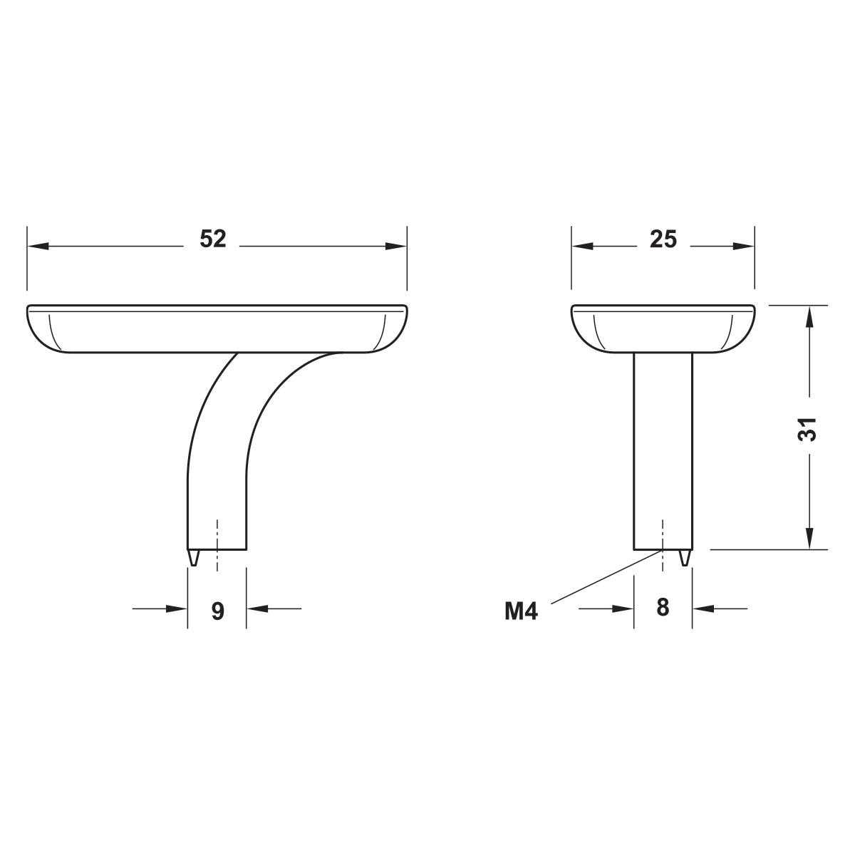 Núm nắm tủ Hafele, H2355 - HäfeleHome