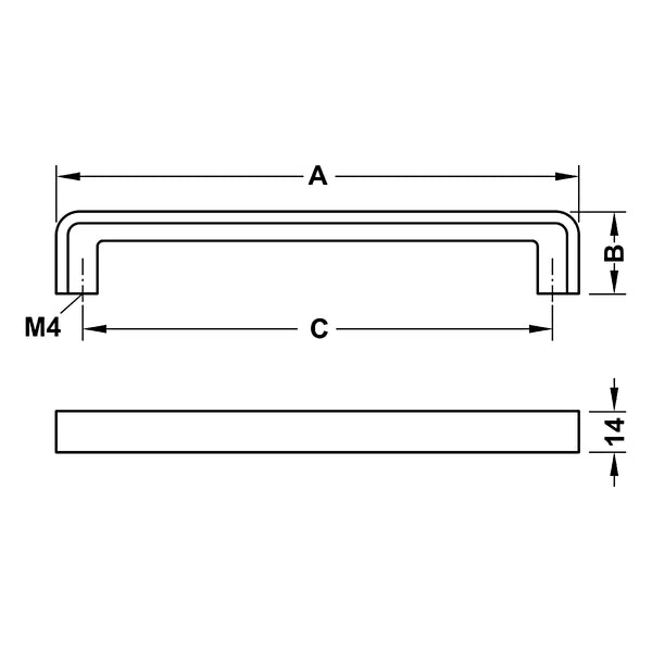 Tay nắm tủ Hafele, H1385