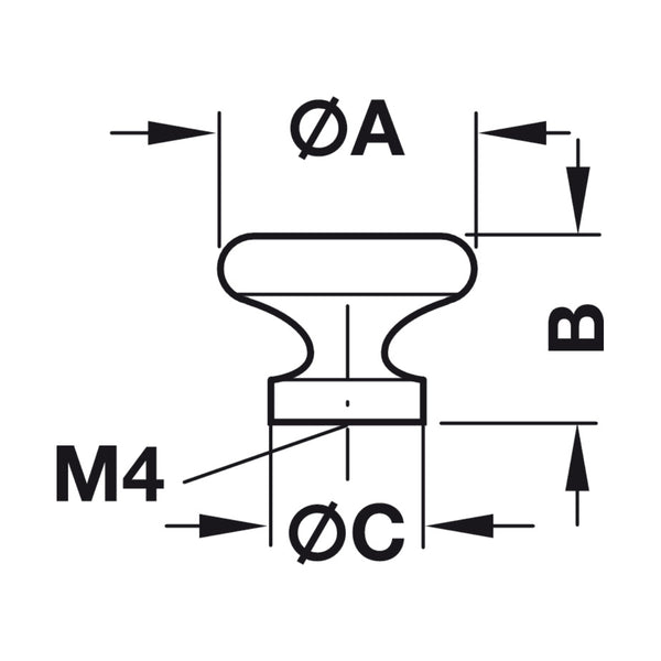 Tay nắm tủ tròn Hafele, hợp kim kẽm
