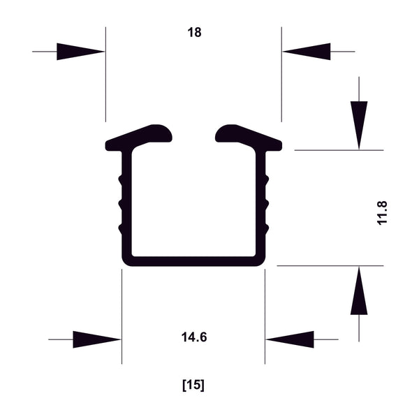 Ray trượt - Phụ kiện cho cửa trượt Hafele SLIDO F-LINE18 50A