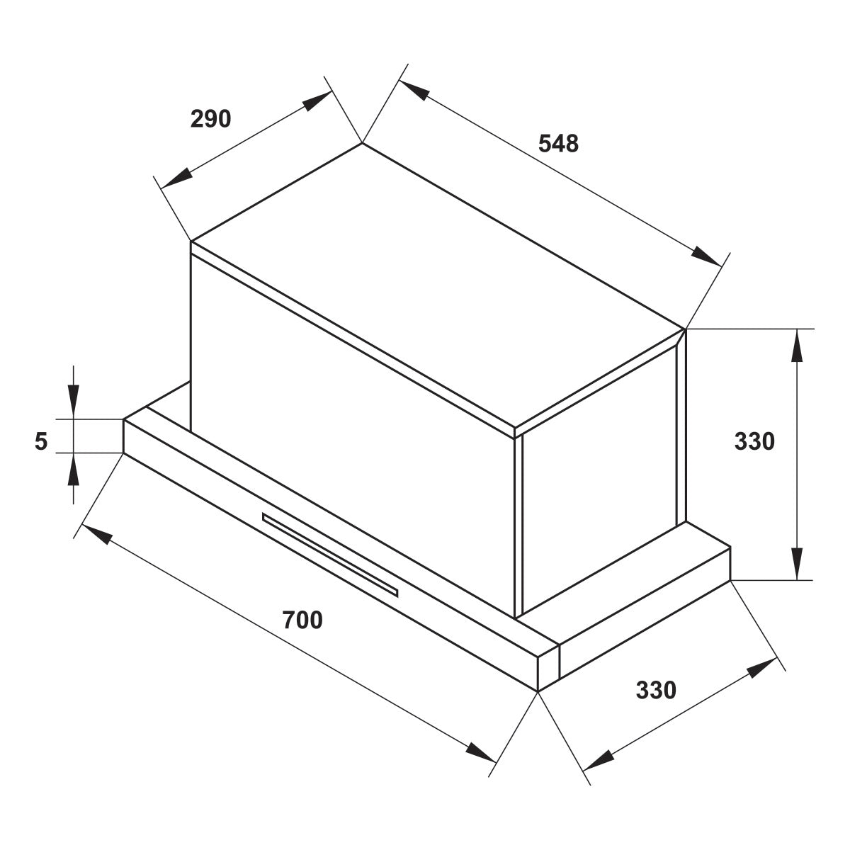 Máy hút mùi âm tủ Hafele HC-H706BS