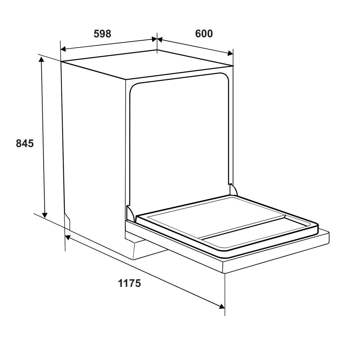 Máy rửa chén độc lập Hafele HDW-F602TB