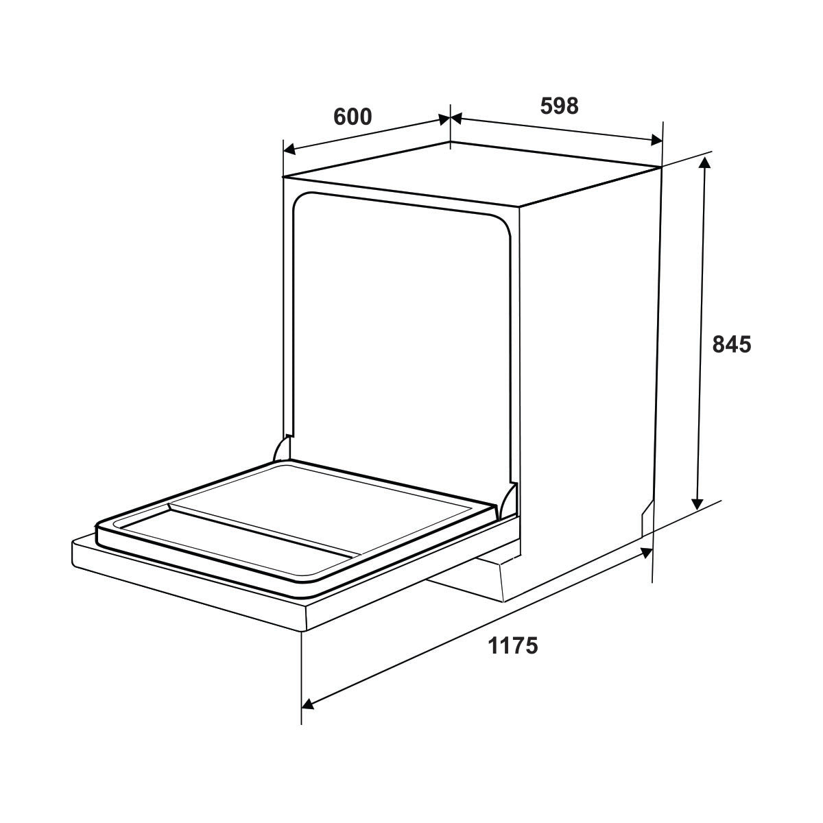 Máy rửa chén độc lập Hafele HDW-F6053S