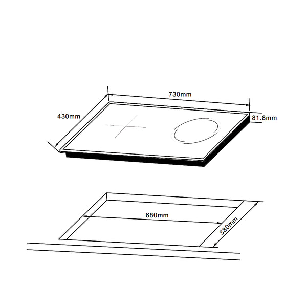 BẾP ĐIỆN TỪ KẾT HỢP 2 VÙNG NẤU HAFELE HC-H7321B (536.61.856)