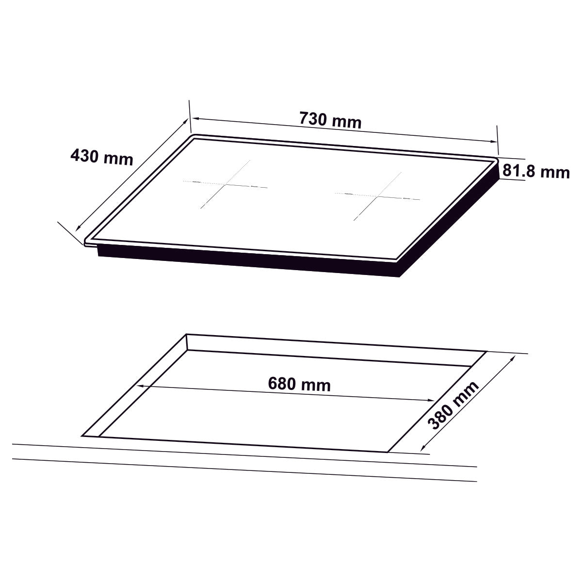 Bếp từ lắp âm 2 vùng nấu Hafele HC-I73242B
