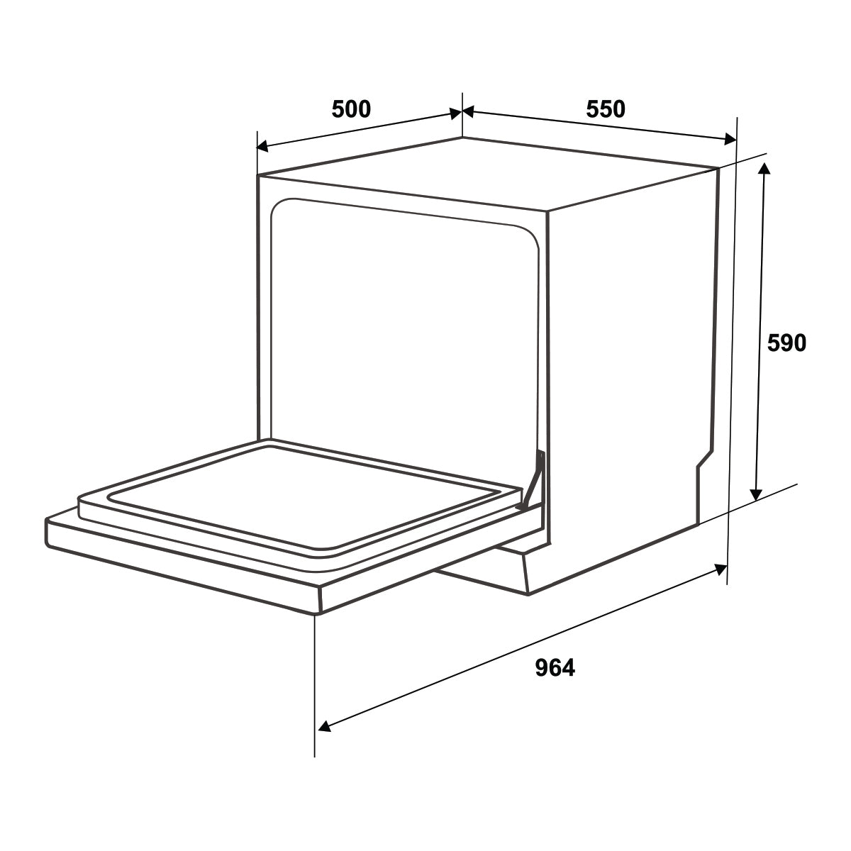 Máy rửa chén để bàn Hafele HDW-T5532B