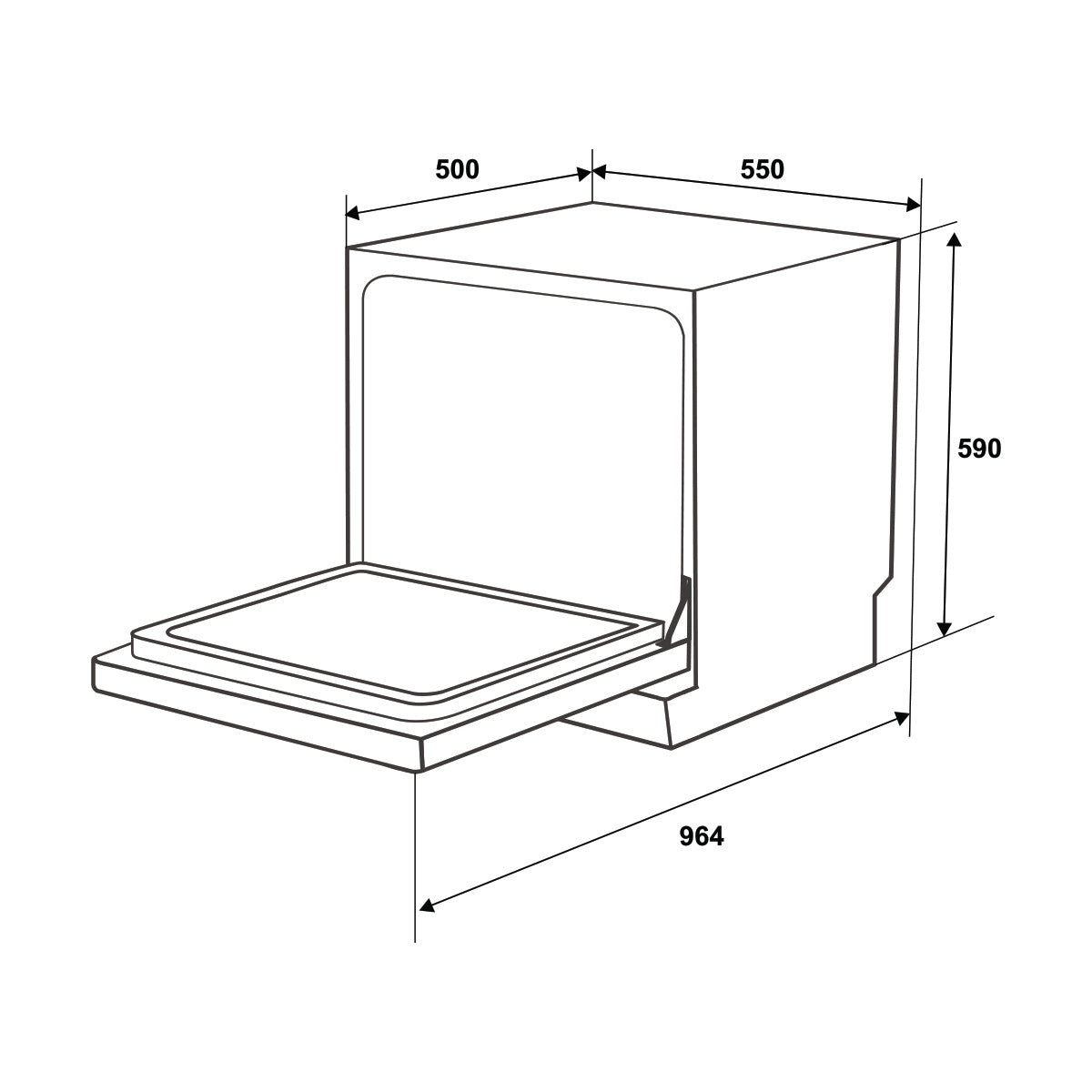 Máy rửa chén để bàn Hafele HDW-T5552B