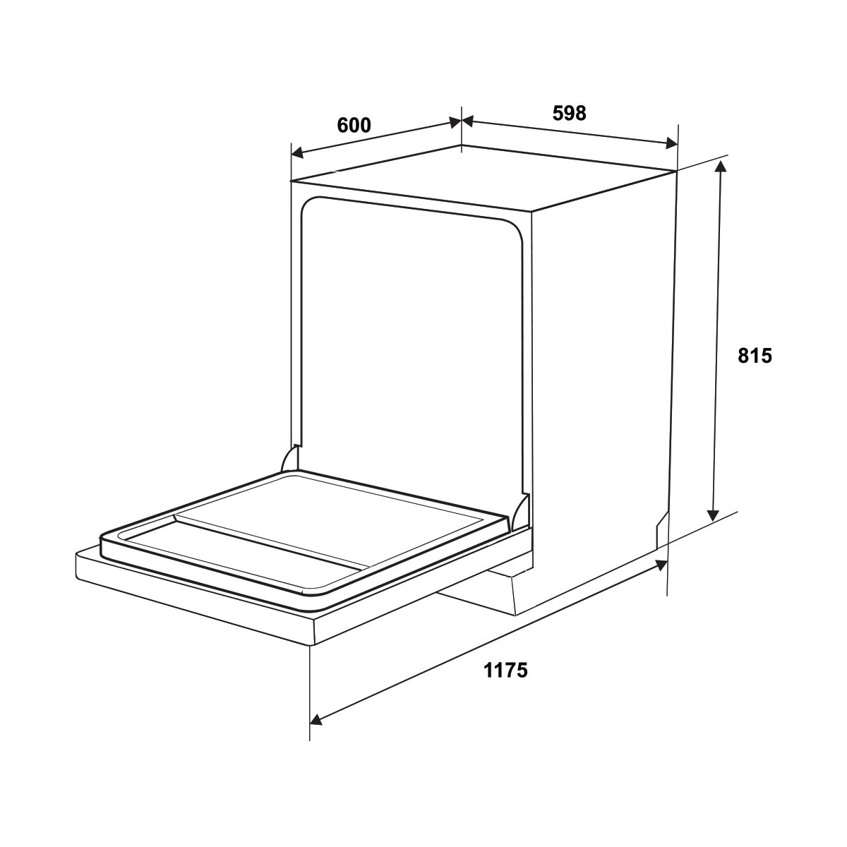 Máy rửa chén bán âm Hafele HDW-B6054B